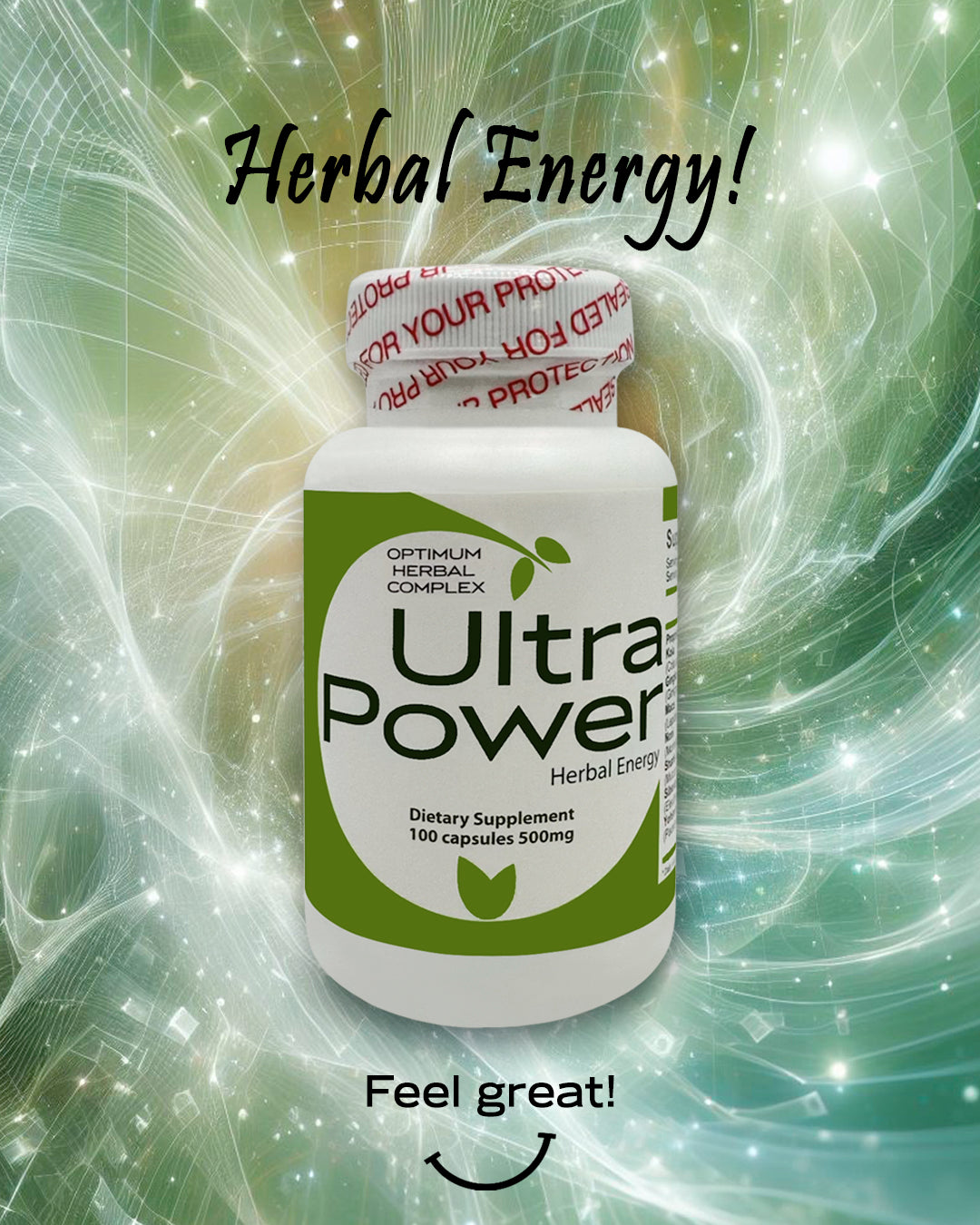 UltraPower - 100 Capsules, 500 mg | Natural Energy Support