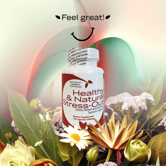 Healthy & Natural Stress-Out 100 Capsules 500mg | Herbal Supplement