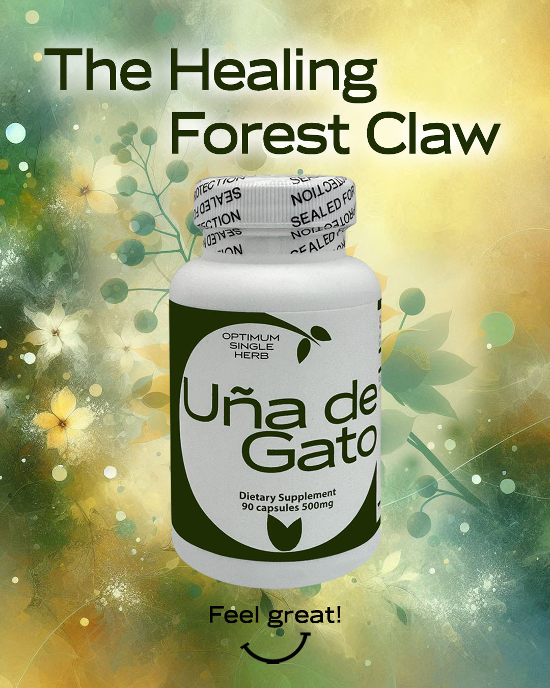 Uña de Gato (Cat's Claw) 90 Capsules 500mg - Immune Support & Joint Health