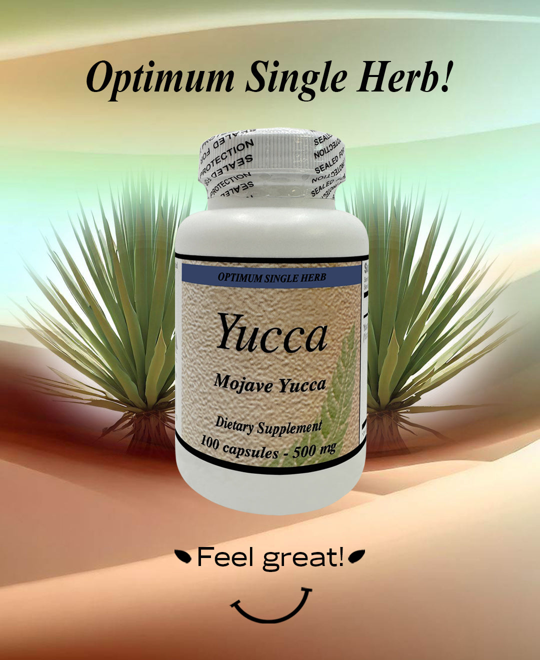 Yucca 500mg 90 Capsules - Powerful Anti-Inflammatory for Joints & Digestion