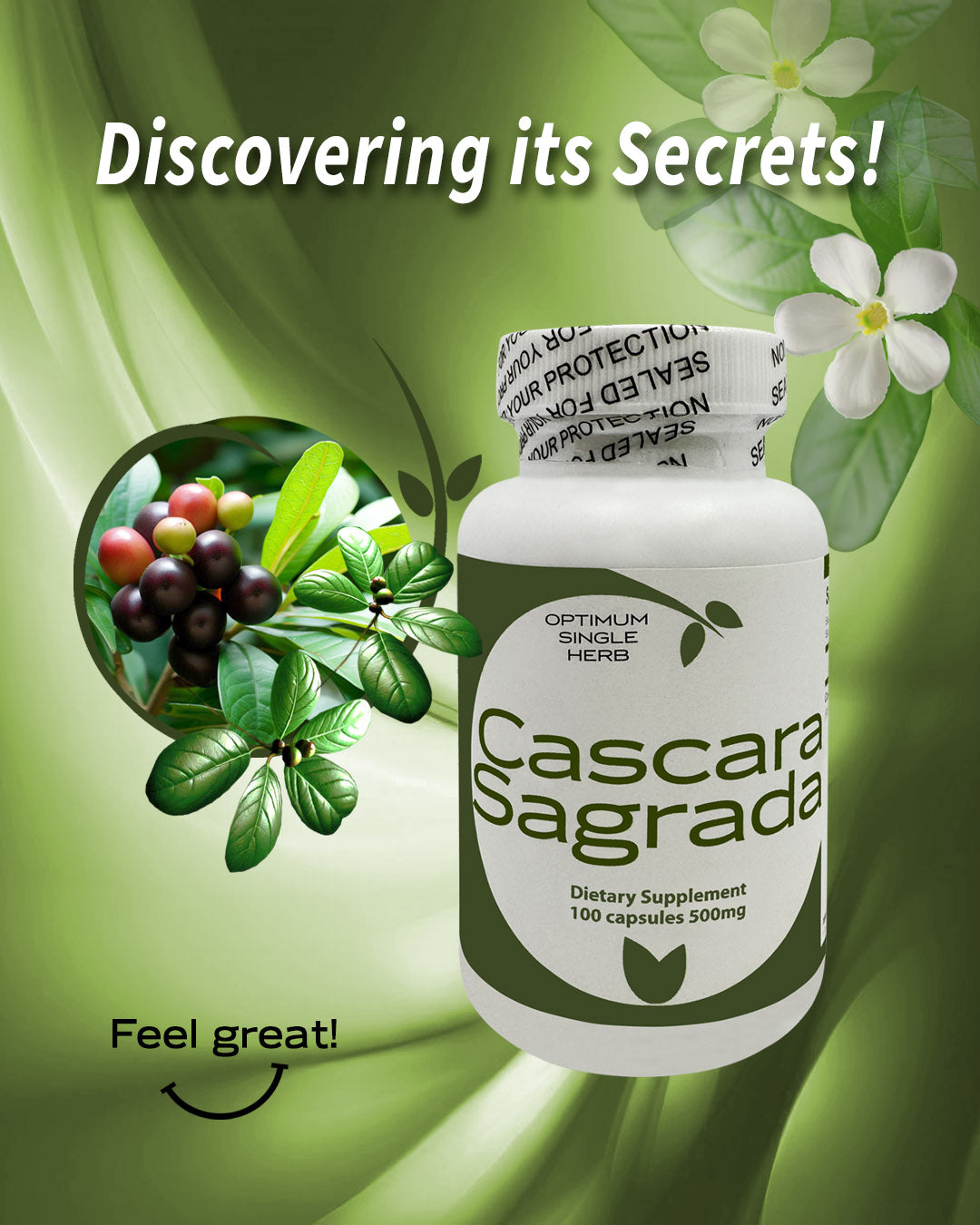 Cascara Sagrada 500mg Capsules - Gentle Digestive Support