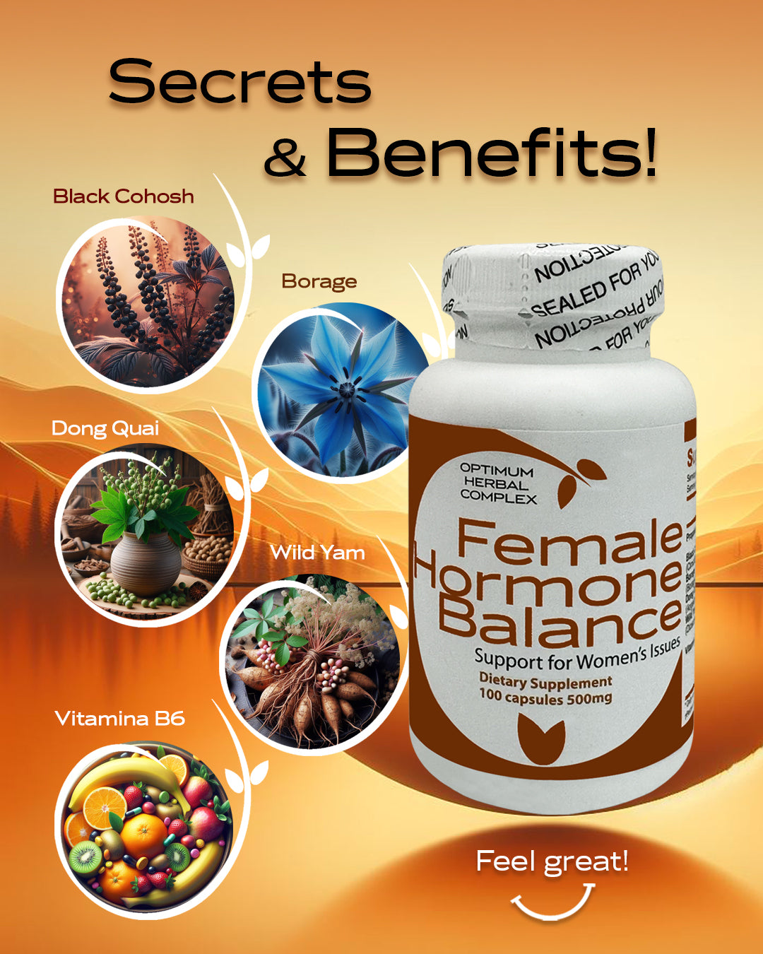 Female Hormone Balance 100 capsules 500mg