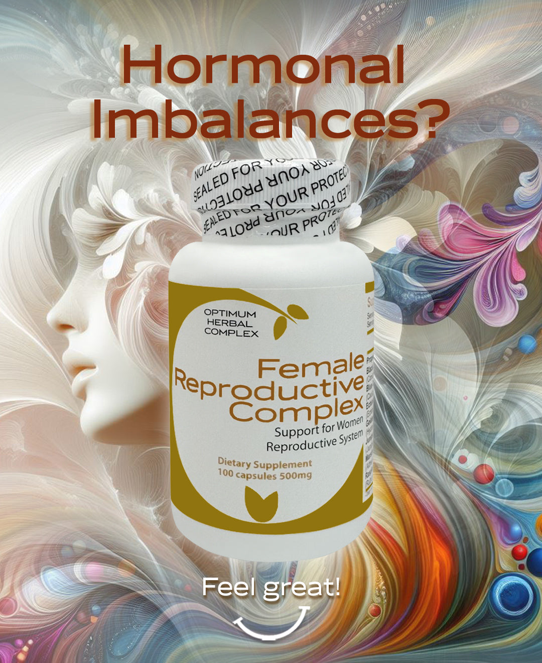 Female Reproductive Complex - 7 Herb Blend, 500 mg, 100 Capsules