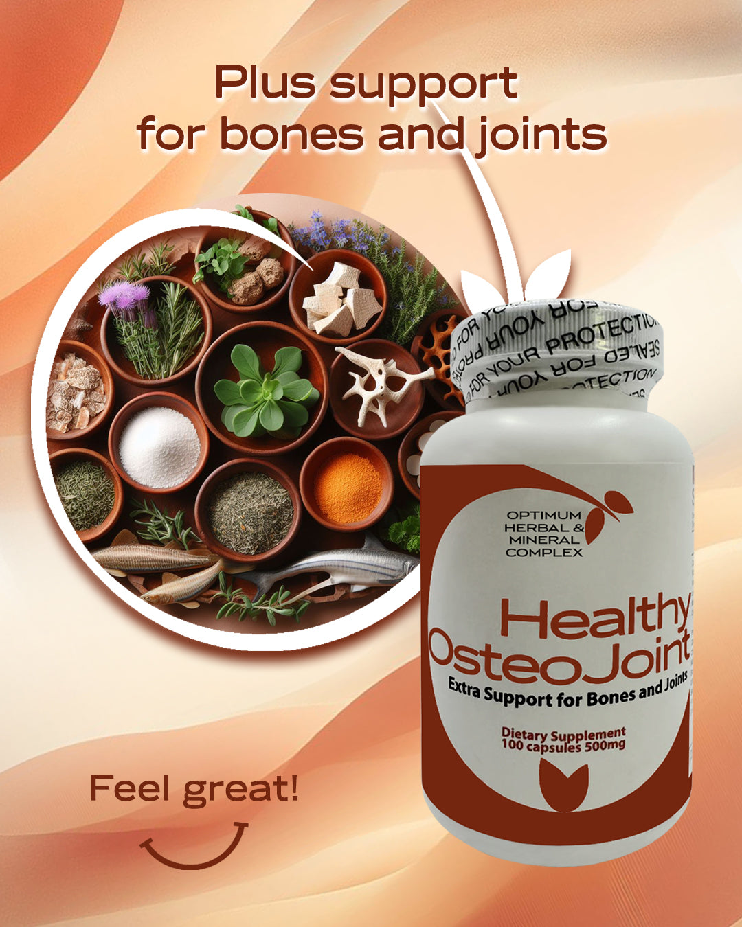 Healthy Osteo Joint 100 capsules 500mg | Total Joint and Bone Support