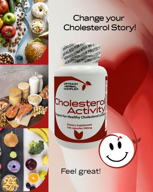 Cholesterol Activity 100 Capsules 500mg | Herbal Wellness Supplement