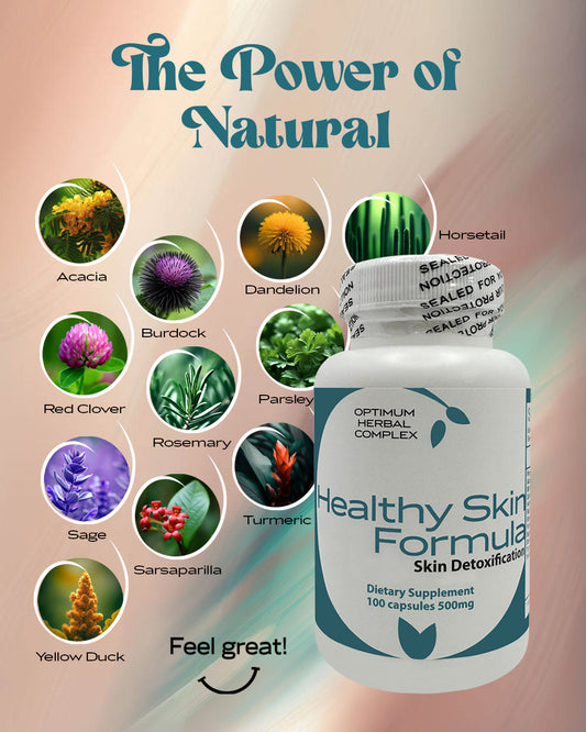 Healthy Skin Formula - 100 Capsules, 500 mg | Natural Botanical Blend