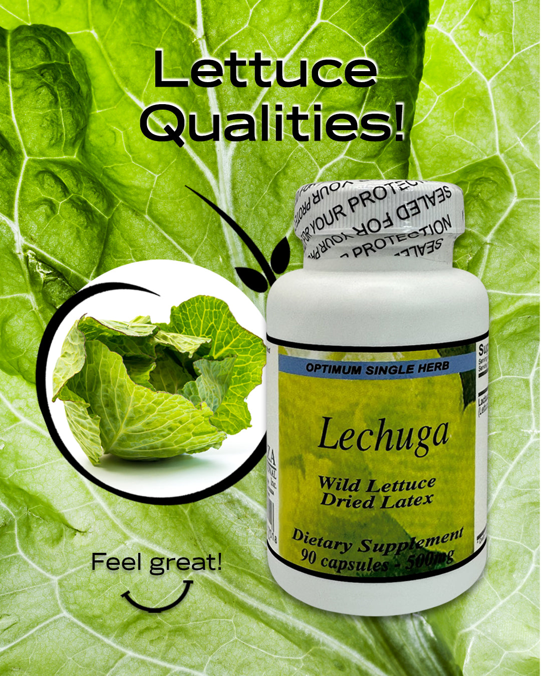 Lechuga 90 capsules 500mg