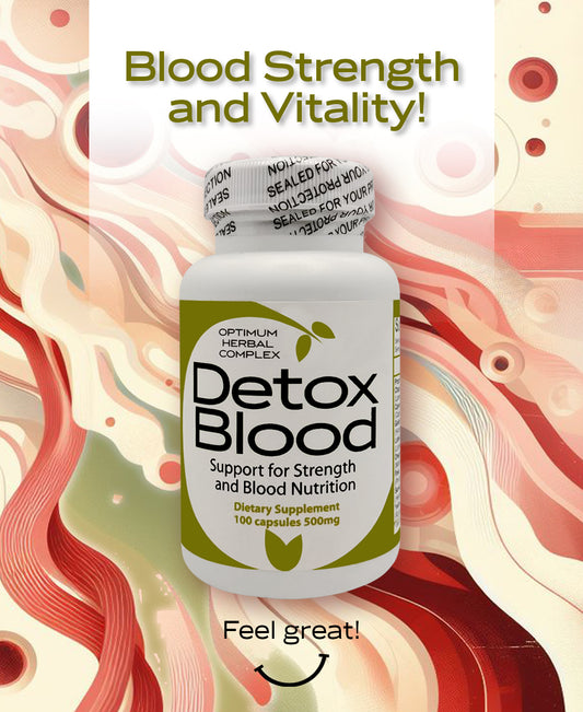 DetoxBlood 100 capsules 500mg | Cleanse your blood, eliminate toxins, and promote skin detoxification.