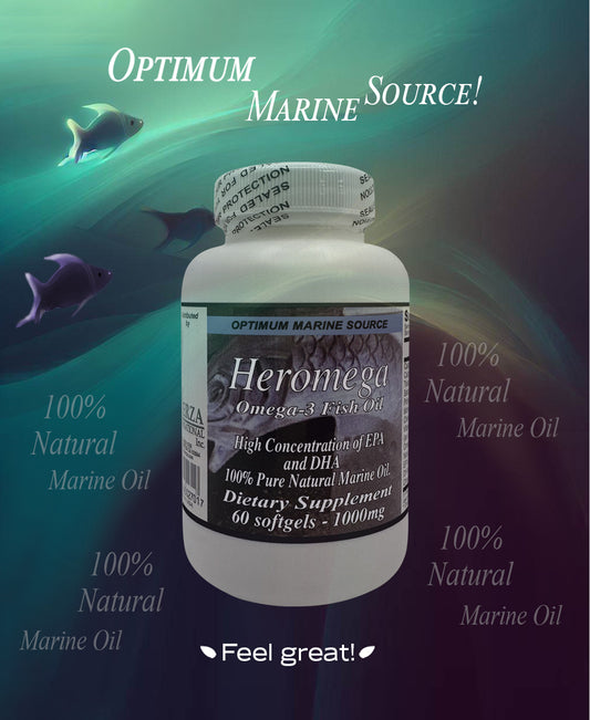 Heromega Omega-3 Softgels 1000mg | 60 Capsules