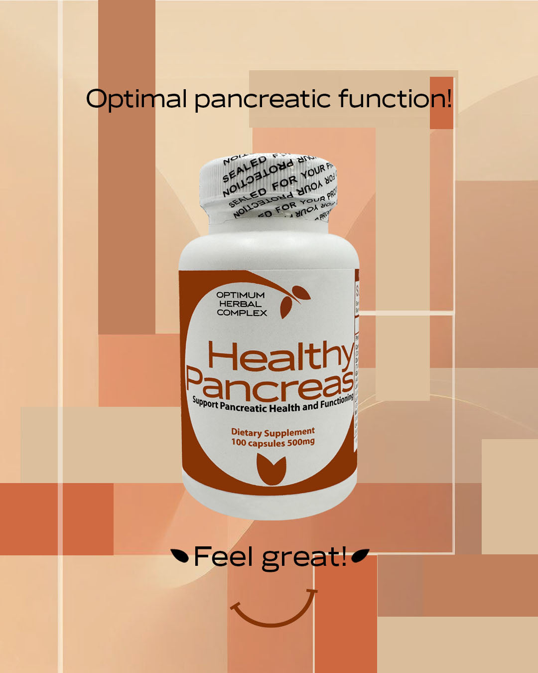 Healthy Pancreas - 100 capsules - 500 mg | Pancreatic Support Herbal Blend