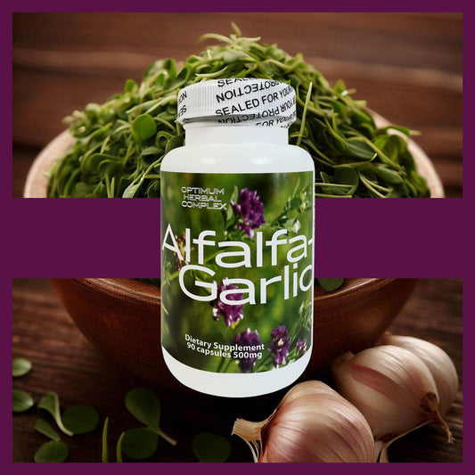 Alfalfa-Garlic Capsules: Deep pore cleansing, acne reduction, and anti-aging benefits.