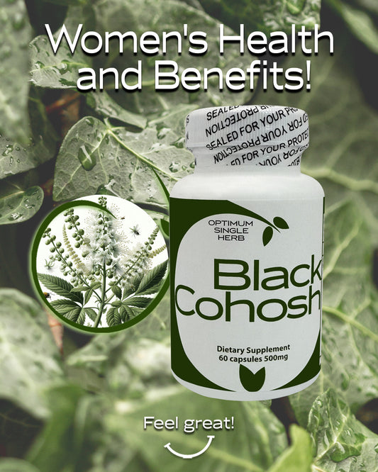 Black Cohosh - Natural Menopause Relief & Hormonal Balance Support (60 capsules)