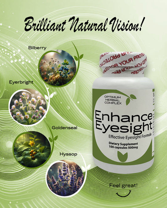 A bottle of Eye Ease capsules with natural ingredients for eye health